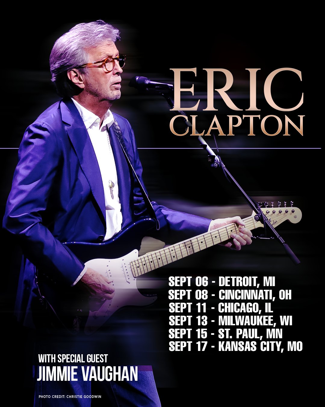 Eric Clapton concert tour poster 2026–2027